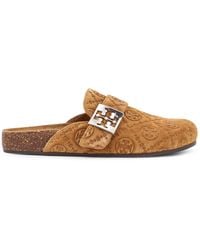 Tory Burch - T Monogram Mellow Jacquard Suede Mule - Lyst