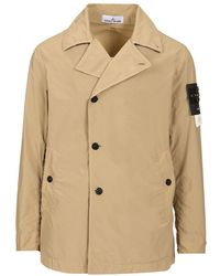 Stone Island - Short Nylon Trench Coat Coats - Lyst