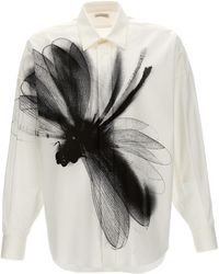 Alexander McQueen - Printed Shirt Camicie Bianco/Nero - Lyst