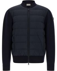 Moncler - Two-Material Cardigan Sweaters And Cardigans - Lyst