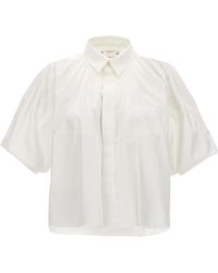 Sacai - Poplin Shirt Camicie Bianco - Lyst
