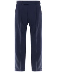 PT Torino - Virgin Wool Trouser With Feather Detail - Lyst