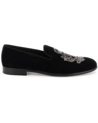 Dolce & Gabbana - Velvet Loafers - Lyst