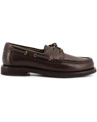 Brunello Cucinelli - Leather Loafers With Monili Detail - Lyst