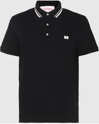 Valentino - T-shirts And Polos Blacks And Greys - Lyst