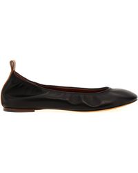 Lanvin - Nappa Ballet Flats Flat Shoes Nero - Lyst