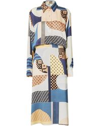 Fendi - Patchwork Silk Dress-Donna - Lyst