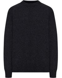 Roberto Collina - Contrasting Stitching Crewneck Wool Sweater - Lyst
