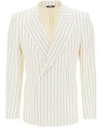 Dolce & Gabbana - Double-Breasted Pinstripe - Lyst