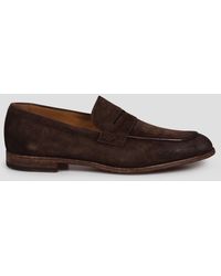 Corvari - Brushed Suede Loafers - Lyst