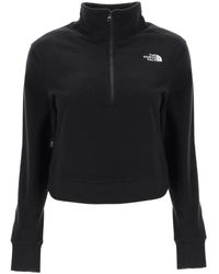 The North Face - Felpa Cropped In Pile Glacer - Lyst