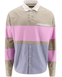 DSquared² - Camicia Rugby Hybrid Oversize - Lyst