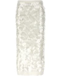 N°21 - Sequin Knitted Skirt Gonne Bianco - Lyst