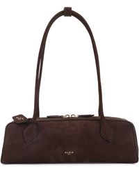 Alaïa - Teckel Medium Nabuk Shoulder Bag-Donna - Lyst