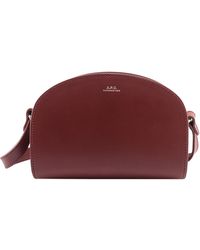 A.P.C. - Leather Closure With Zip Shoulder Bags - Lyst