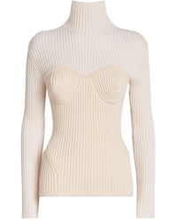Jean Paul Gaultier - Maglione Corsetto A Coste-Donna - Lyst