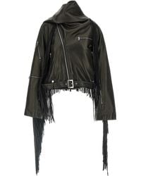 Rick Owens - 'Cropped Scarf Flight' Jacket - Lyst