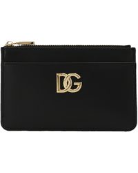 Dolce & Gabbana - Logo Leather Card Holder - Lyst