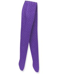 Gucci - Nylon Tights With All-Over Gg Motif - Lyst