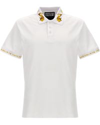Versace - Logo Print Shirt Polo - Lyst