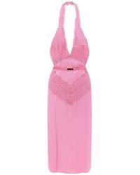 Gucci - Silk Satin Midi Dress - Lyst