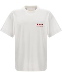 Givenchy - Logo Print T Shirt Bianco - Lyst