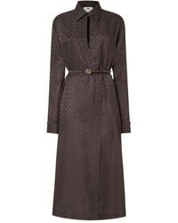 Fendi - Ff Jacquard Silk Dress - Lyst