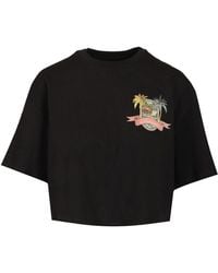 VIP【関税送料無料】希少 Amiri Paradise Graphic Cropped Tee Amiri Tiger-print Cropped T-shirt in Black | Lyst