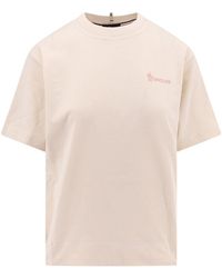 Moncler - Cotton T-Shirt With Frontal Logo - Lyst