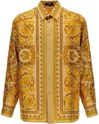 Versace - Barocco Print Silk Shirt - Lyst