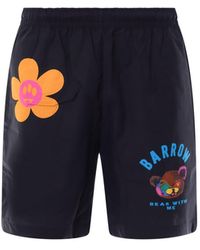 Barrow - Cotton Bermudas Shorts With All-Over Prints - Lyst