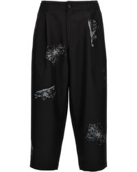 Comme des Garçons - Printed Trousers Pantaloni Nero - Lyst