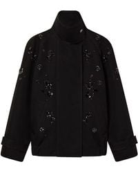 Golden Goose - Denim Jacket With Floral Details - Lyst