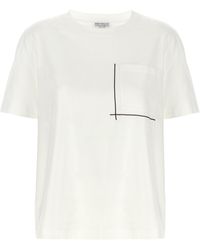Brunello Cucinelli - Monile T Shirt Bianco-Donna - Lyst