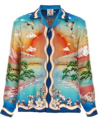 CASABLANCA - 'Cuban Collar Tennis Club' Shirt - Lyst