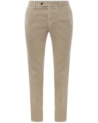 PT Torino - Linen And Cotton Trouser With Drawstring - Lyst