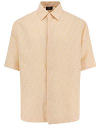 Fendi - Light Ff Jacquard Linen Shirt - Lyst