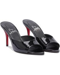 Christian Louboutin - Miss Z Mule 80 Patent/lining Heeled Shoes Black - Lyst