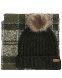 Barbour - Beanie And Scarf Set "Saltburn" - Lyst