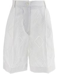 ショートパンツ BRIONI 'Gaia' shorts White Brioni 'Gaia' Shorts in White | Lyst