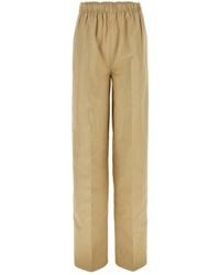 パンツ Prada Sand Cotton Wide-Leg Pant Prada Sand Cotton Wide-leg Pant In Beige | ModeSens