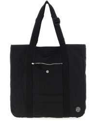 Stone Island - Logo Patch Shopping Bag Tote Nero-Uomo - Lyst