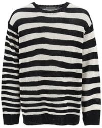 Yohji Yamamoto - Striped Pure Cotton Sweater - Lyst