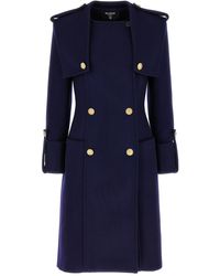 Balmain - Double-Breasted Long Coat - Lyst