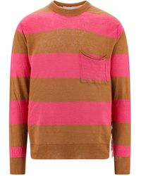 Amaranto - Hemp Sweater With Fringed Details - Lyst