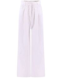 Krizia - Linen Trouser With Frontal Pinces - Lyst