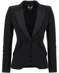 Elisabetta Franchi - Blaze Rtuxedo Blazers Nero-Donna - Lyst