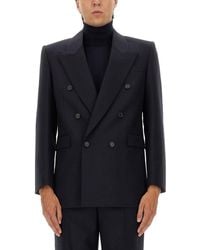 Saint Laurent - Giacca A Doppio Petto Di Lana Di Lana Di - Lyst