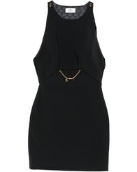 Elisabetta Franchi - Fitted Dress With Sweetheart Neckline - Lyst
