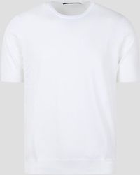 Tagliatore - Cotton knit t-shirt - Lyst